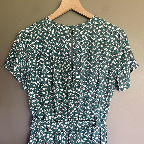 Rails Sophia Romper Lotus Green Floral Lightweight Flutter Sleeve Size XS Chic‎ - Picture 13 of 16